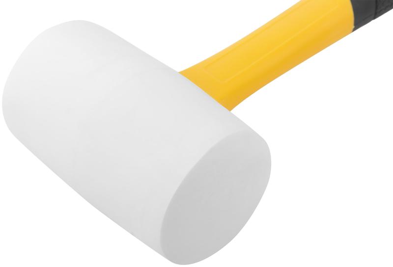 Киянка 60мм 450г фибергласовая ручка резинов. бел. FIT 45518