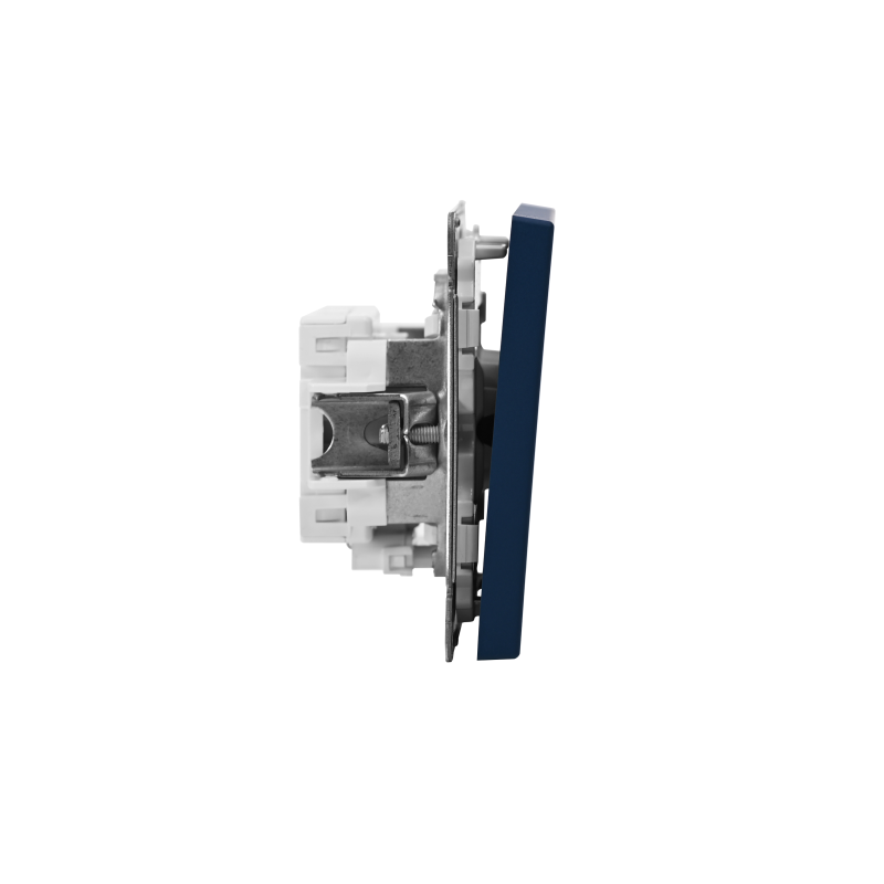 Выключатель кнопочный 1-кл. ArtGallery 10А с подсветкой механизм аквамарин SE GAL001116