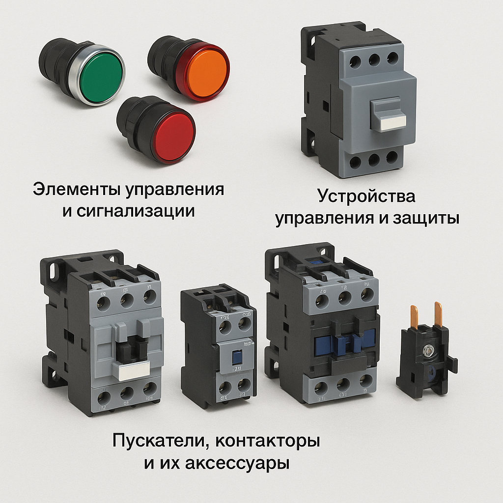 Пускатели, контакторы и их аксессуары