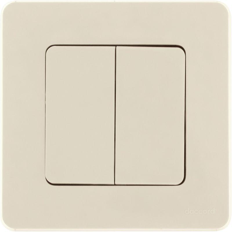 Выключатель 2-кл. Inspiria 10А IP20 250В 10AX механизм сл. кость IEK 673621