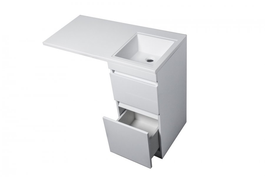 Тумба напольная "Даллас 110", Люкс белая, PLUS