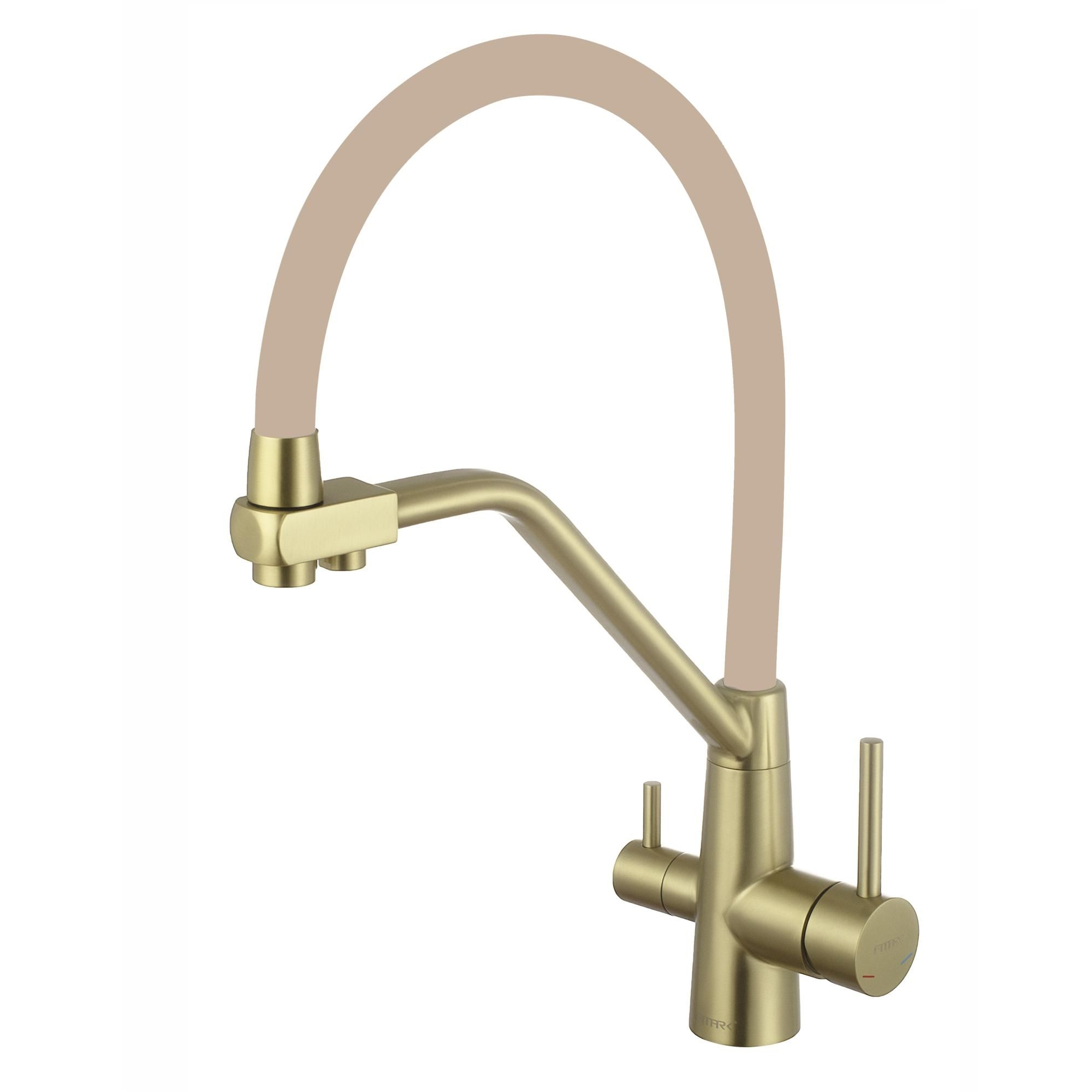 Смеситель для кухни с подключением к фильтру Fmark FS0662-C12, бронза