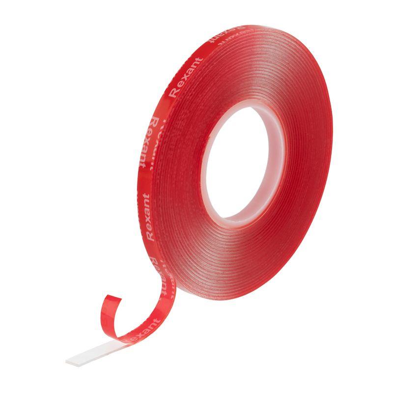 Лента клейкая двухсторонняя прозрачная на VHB акриловой основе 6ммх5м Rexant 09-6055