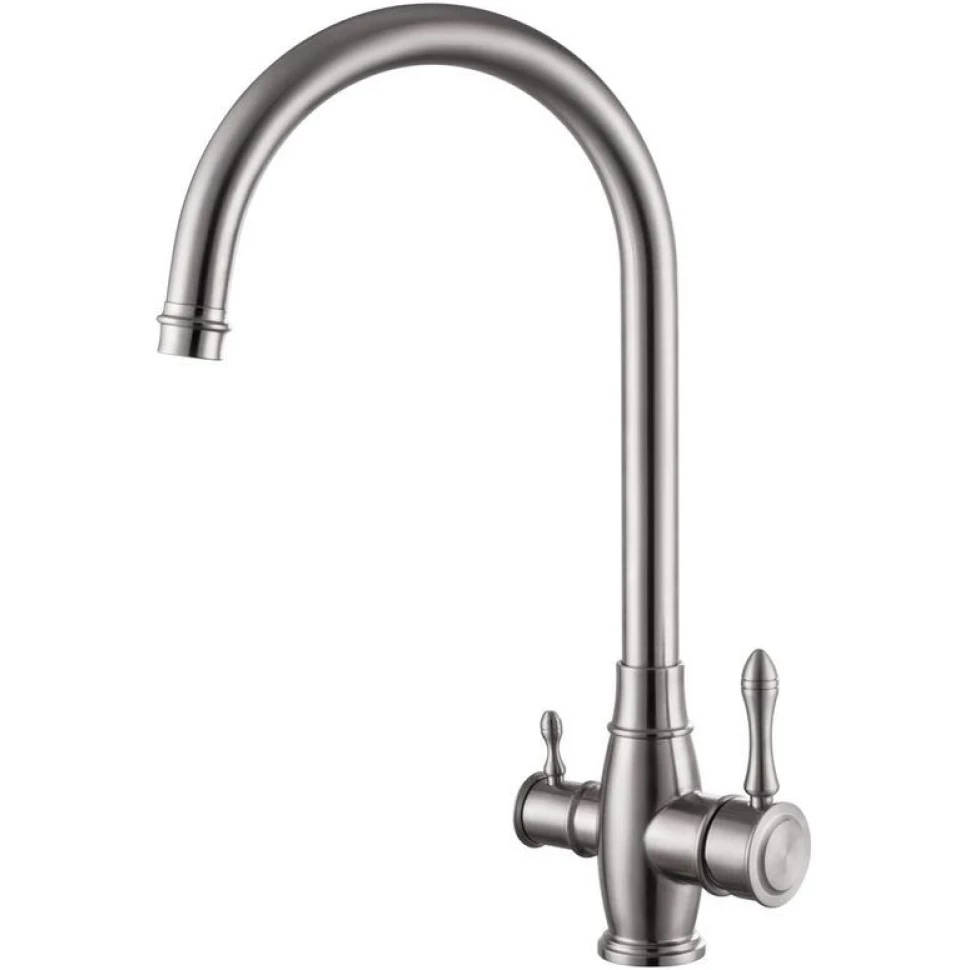 Смеситель для кухни с подключением к фильтру Fmark FS0062, сатин