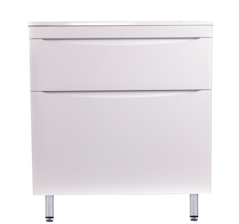 Тумба напольная "Бергамо мини 90" (2 ящ.) Люкс антискрейтч белый, PLUS