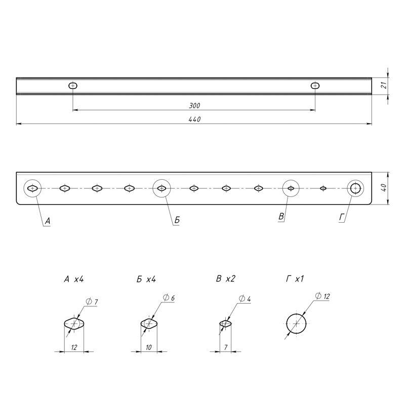 Держатель-органайзер для отверток настенный черн. Rexant 38-0649