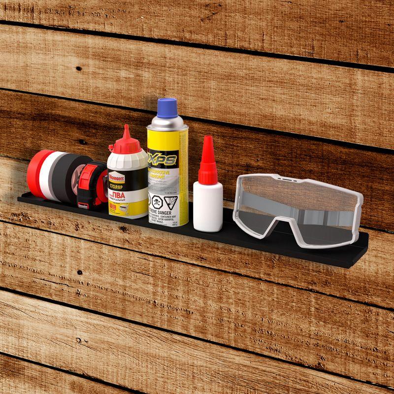 Полка для хранения 490x70мм металлическая настенная черн. Rexant 38-0674