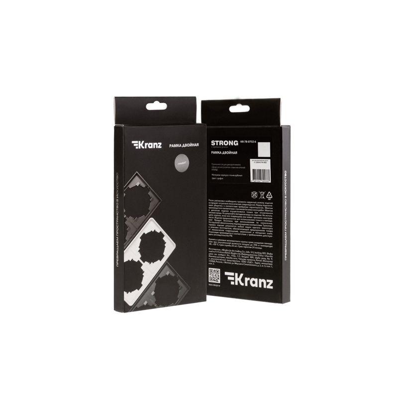 Рамка 2-м STRONG MIELE графит Kranz KR-78-0752-6