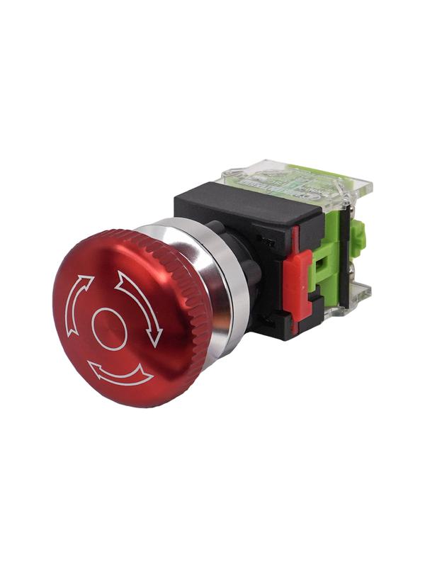 Выключатель кнопочный ВК30-М11TSC/R/P 1НО+1НЗ гриб с фиксацией 40мм d30мм IP65 красн. Электротехник ET086979