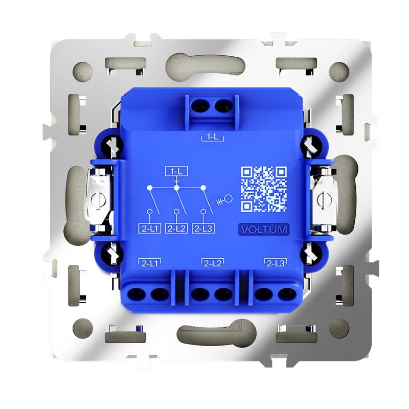 Выключатель 3-кл. СП S70 10А механизм шелк Voltum VLS030104
