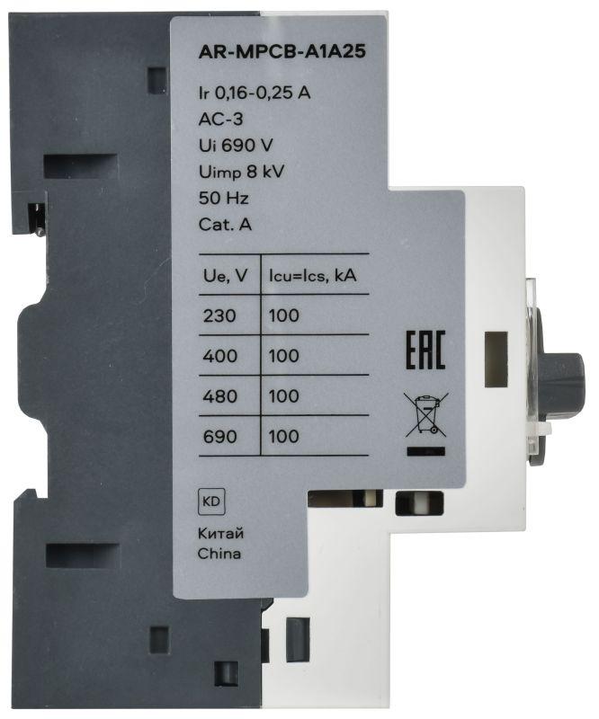 Выключатель автоматический защиты двигателя A1 GV2P 0.16-0.25А ARMAT IEK AR-MPCB-A1A25