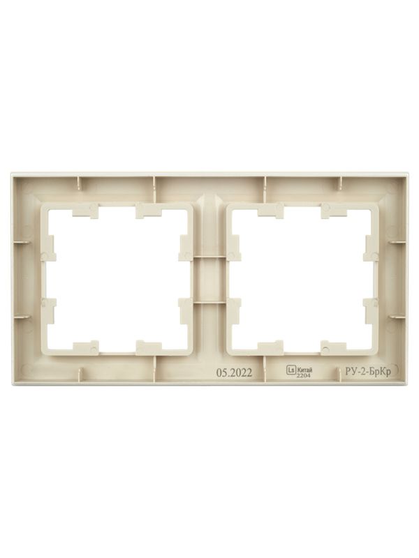Рамка 2-м BRITE РУ-2-БрКр беж. IEK BR-M22-K10