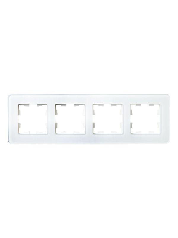 Рамка 4-м BRITE РУ-4-2-Бр стекло бел. RE IEK BR-M42-G-41-K01