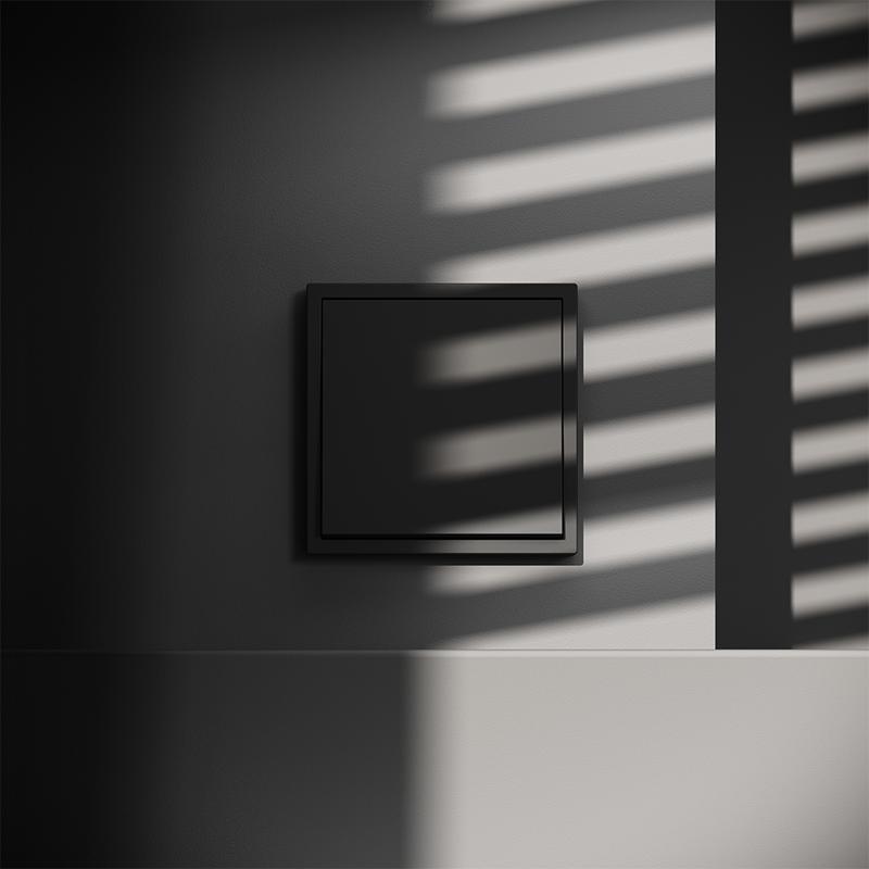 Переключатель проходной 1-кл. СП S70 10А механизм черн. матов. Voltum VLS010308