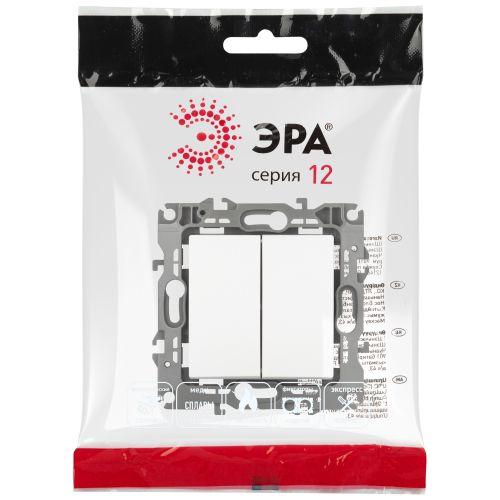 Переключатель перекрестный 2-кл. Эра12 12-1112-01М 250В 10АХ бел. матов. Эра Б0065676
