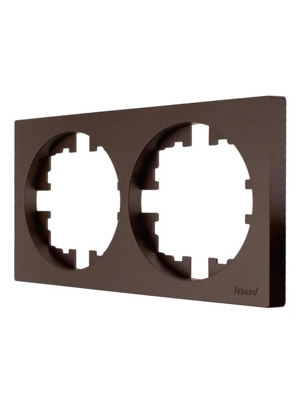 Рамка 2-м OSEN горизонт. квадрат шоколад LEZARD 743-7300-147
