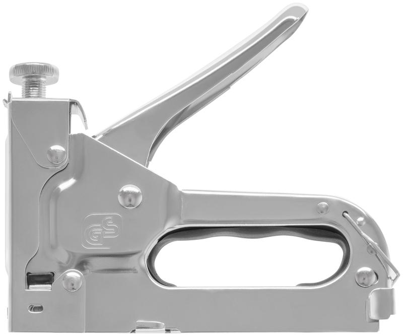 Степлер для узких скоб "тип 53" 4-14мм с регулировкой силы удара металлический корпус FIT 32145