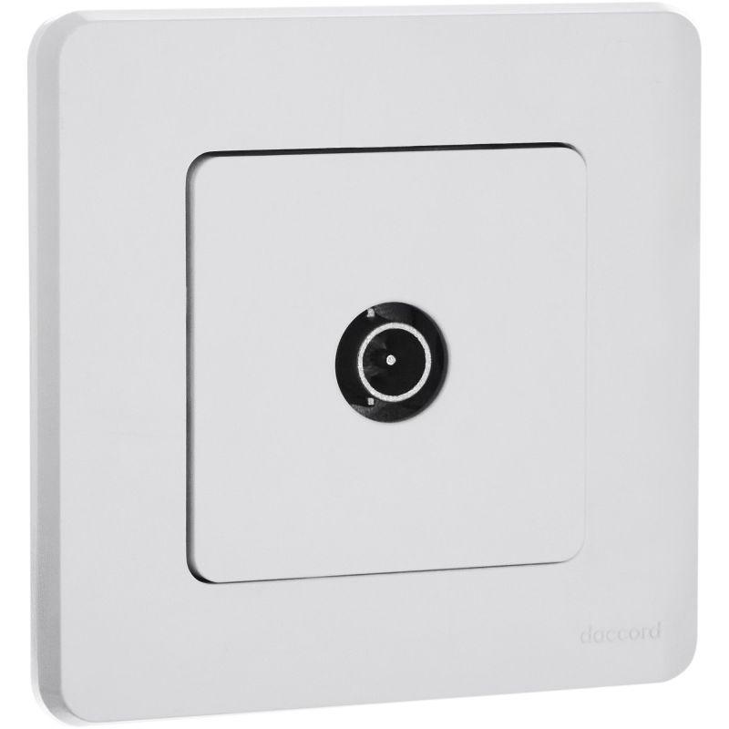 Розетка телевизионная проходная TV Inspiria 14дБ 5-862мГц механизм бел. IEK 673860