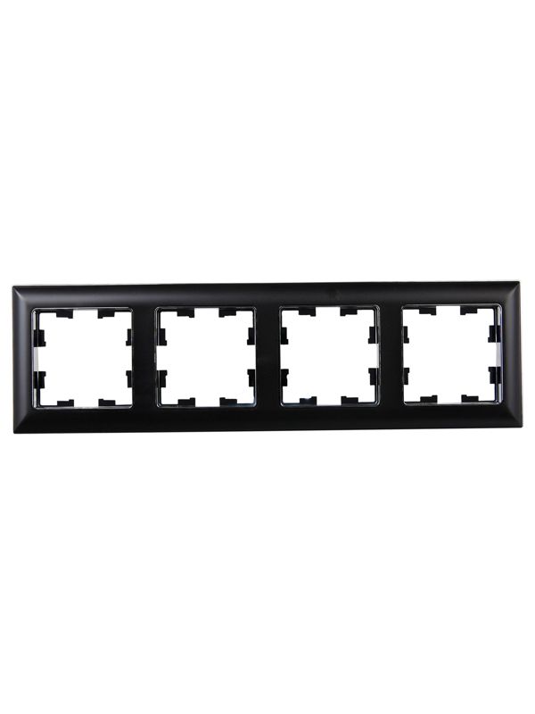 Рамка 4-м BRITE РУ-4-Бр хром/черн. IEK BR-M42-12-2-K23