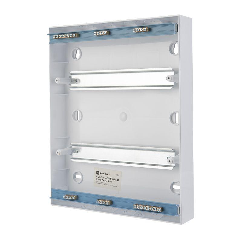Бокс ЩРН-П-24 IP41 пластик. бел. (бел. дверца) Rexant 11-0325