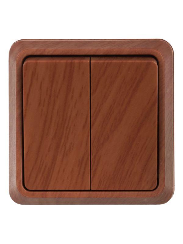 Выключатель 2-кл. ОП Октава 10А IP20 ВС20-2-0-ОД дуб GENERICA EVO20-K04-10-DC