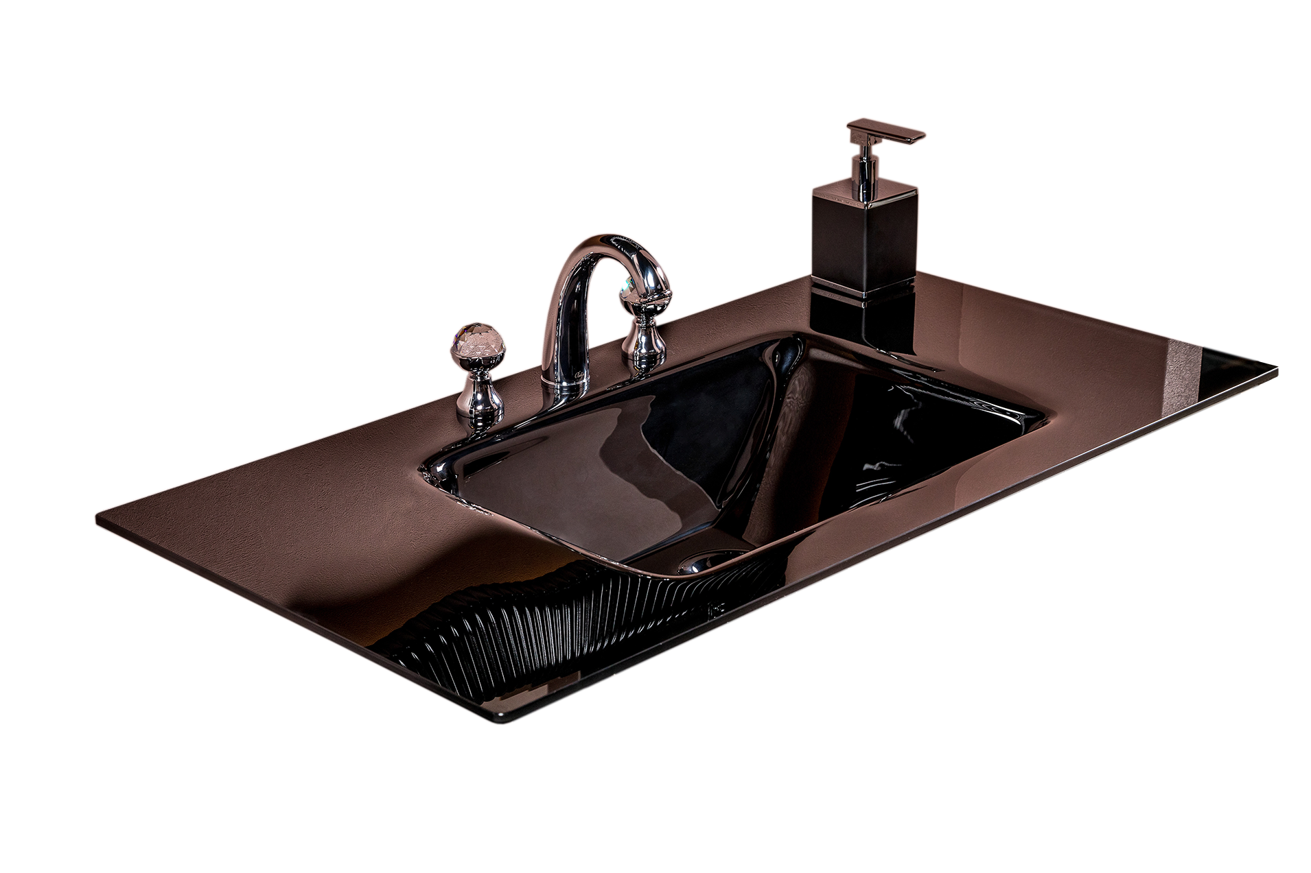 Столешница стекло 100см моноблок BLACK