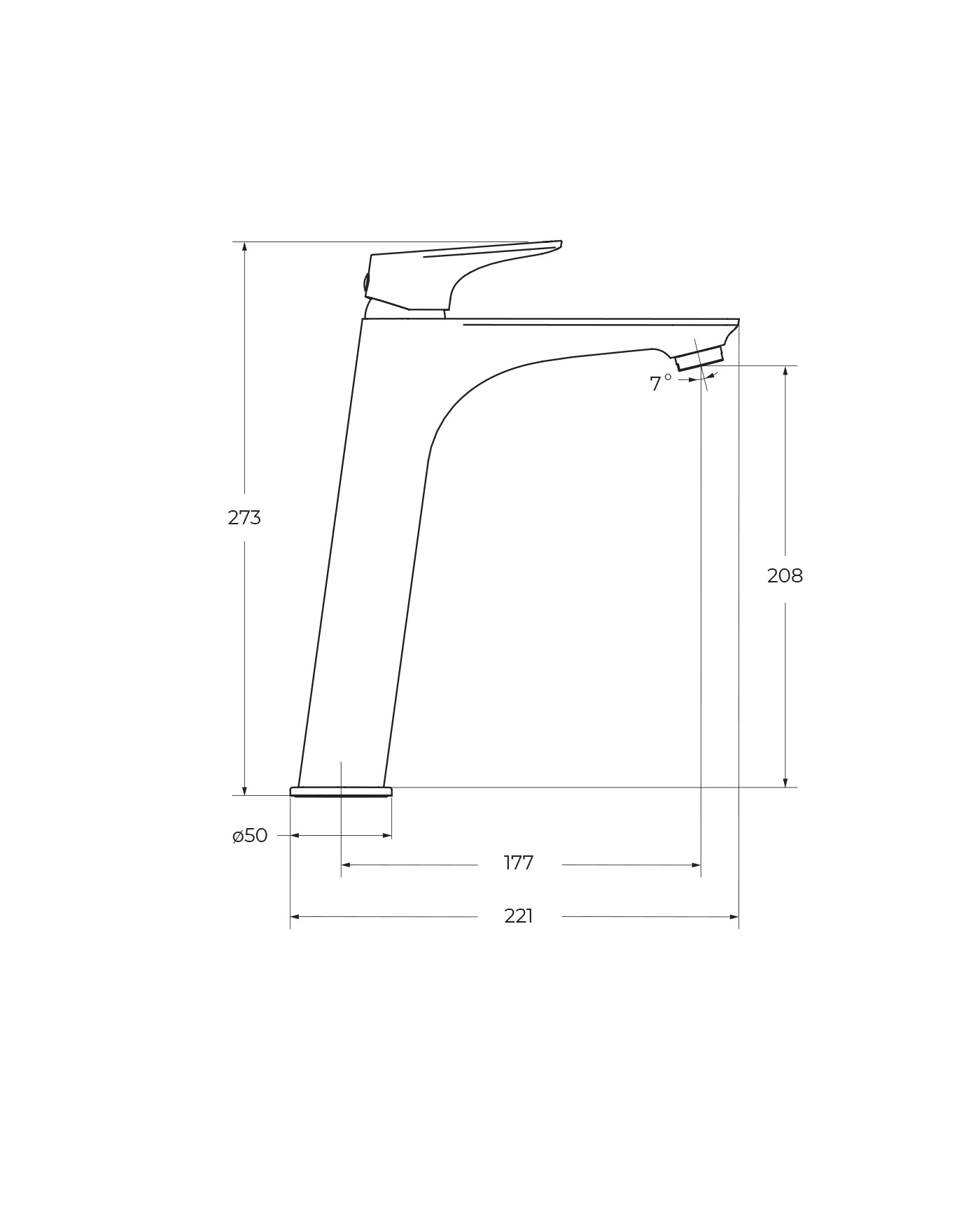 Смеситель для накладной раковины без донного клапана BelBagno MARINO-LMC-CRM-W0