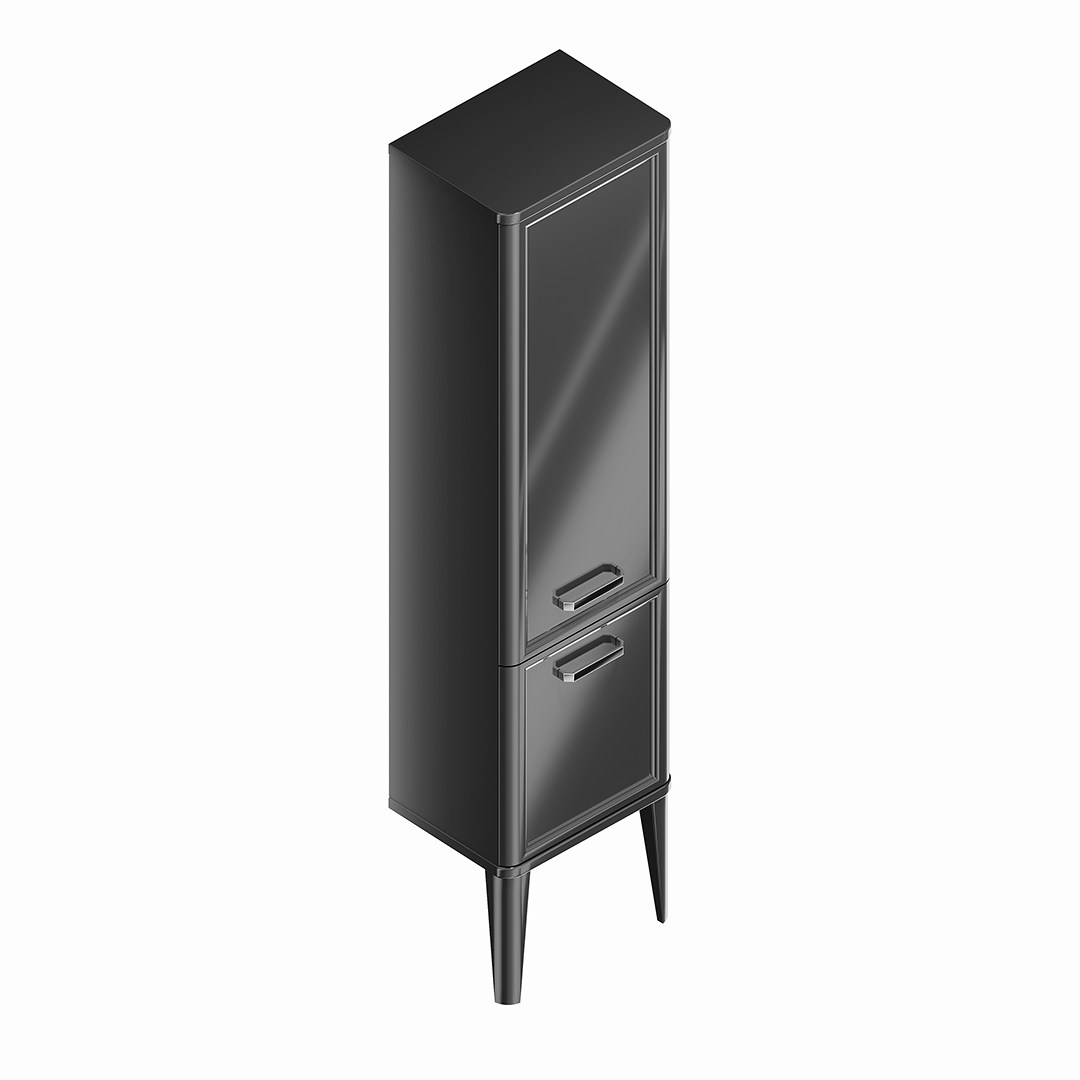 Пенал POMPEI напольный\подвесной 150, черный глянцевый