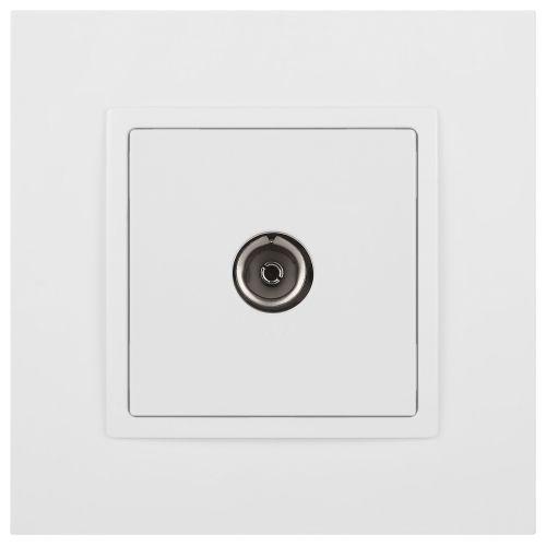 Розетка телевизионная одиночная TV Elegance 14-3101-01М матов. бел. Эра Б0065813