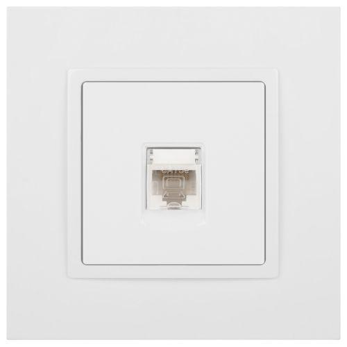 Розетка компьютерная 1-м Elegance 14-3107-01 RJ45 IP20 механизм бел. Эра Б0034302