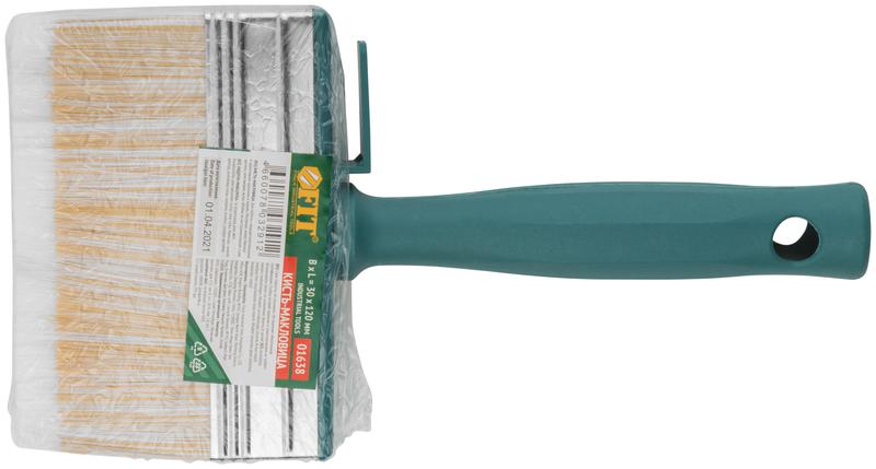 Макловица искусственная светлая щетина пластиковый корпус полая ручка "мини" 30х120мм FIT 01638