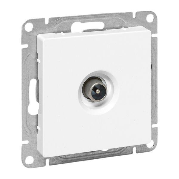 Розетка телевизионная проходная TV СП Эпика механизм бел. EKF UP1-SOW-TV-2