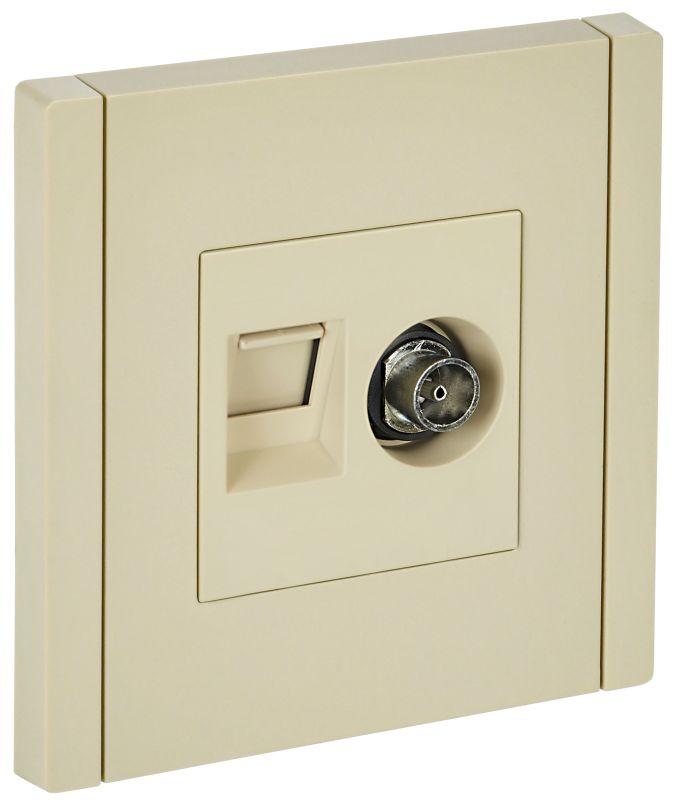 Розетка 2-м TV+RJ45 кат.5E FORTE&PIANO FP436 ваниль IEK FP-AK20-1-K10