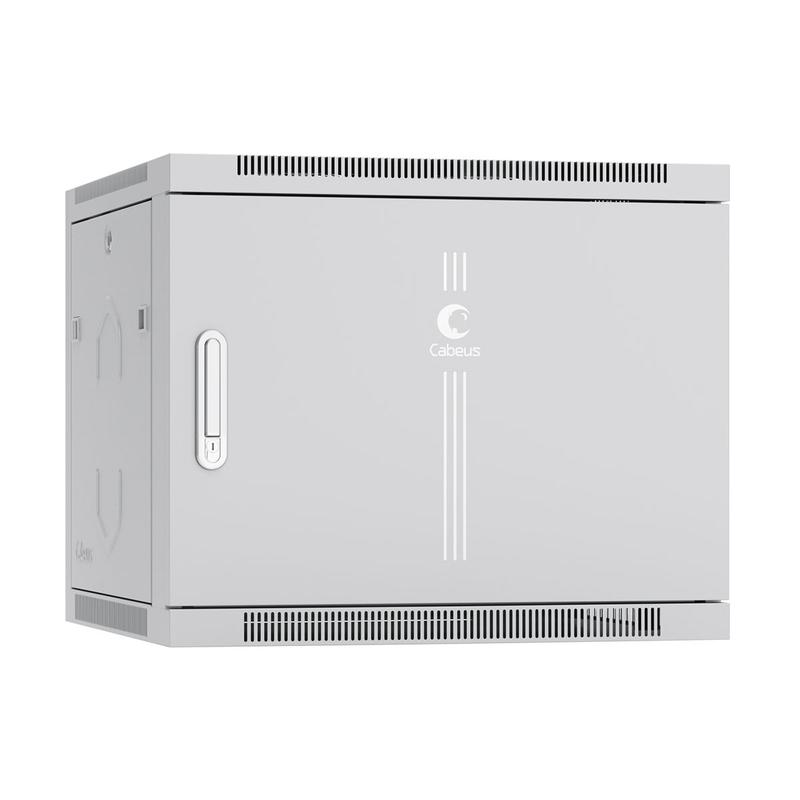 Шкаф телекоммуникационный настенный SH-05F-9U60/35m 19дюйм 9U 600х350х501мм дверь метал. сер. (RAL 7035) Cabeus 7122c