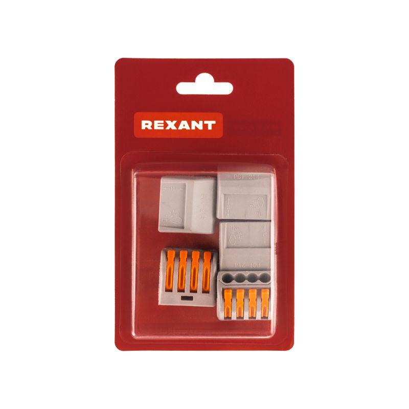 Клемма универсальная СМК 222-414 4-проводная сер. 0.08-2.5/4кв.мм (блист.5шт) Rexant 07-5254-4-05