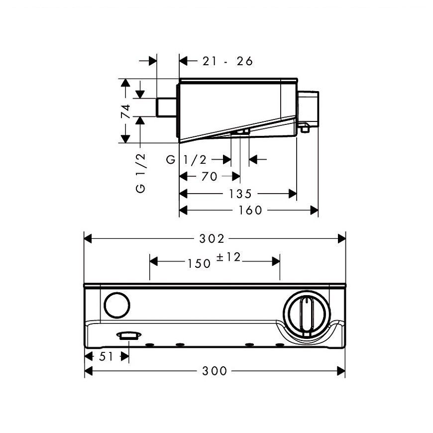 Термостат Hansgrohe Shower TabletSelect 300 BM 13171400 для душа