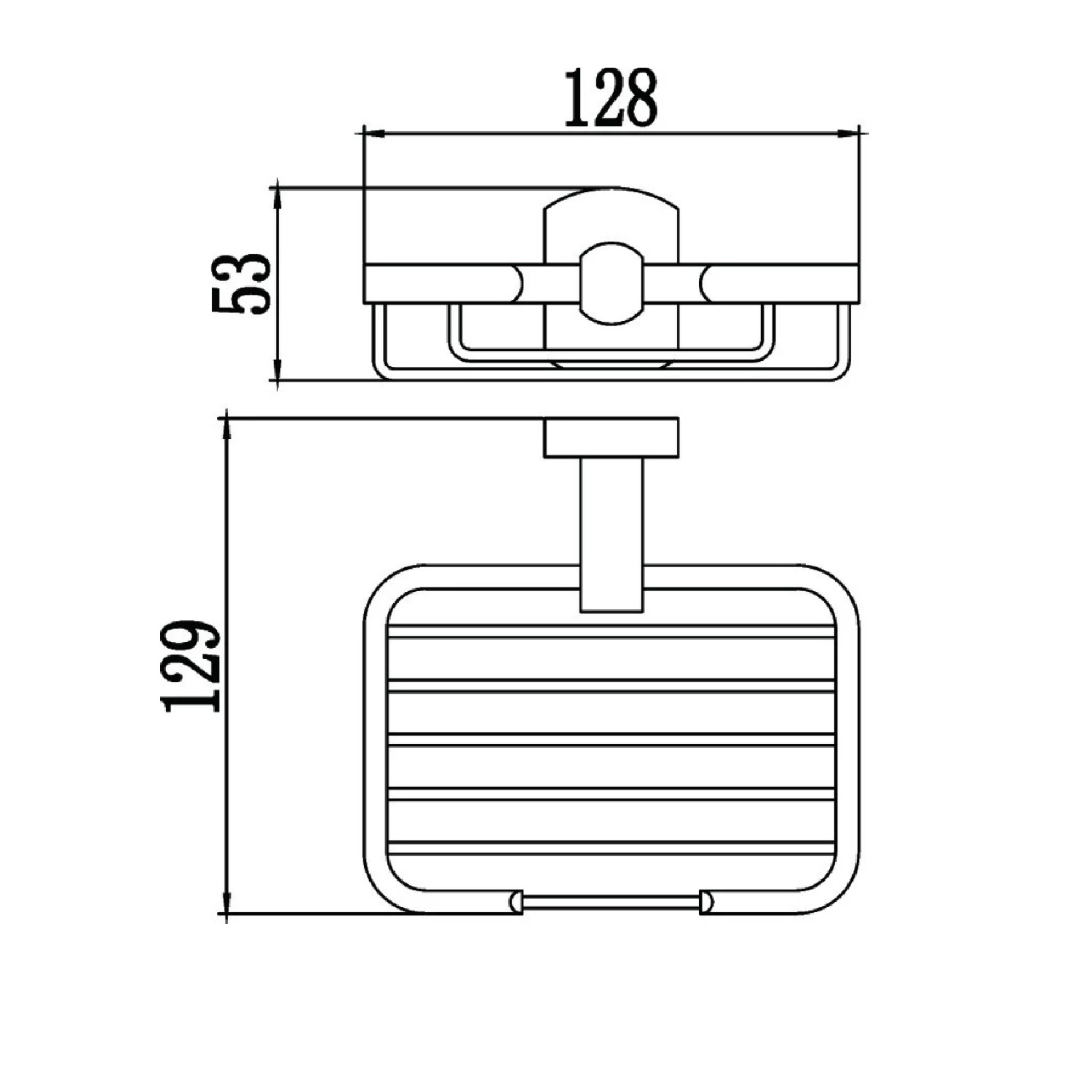 Мыльница Savol S-009932, хром