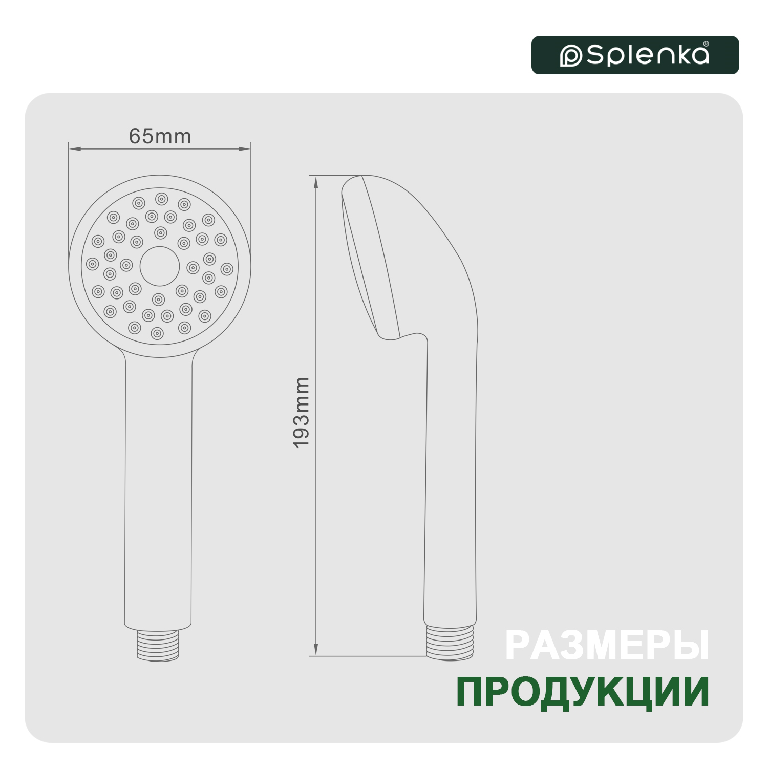 Лейка для душа Splenka S450.03, хром