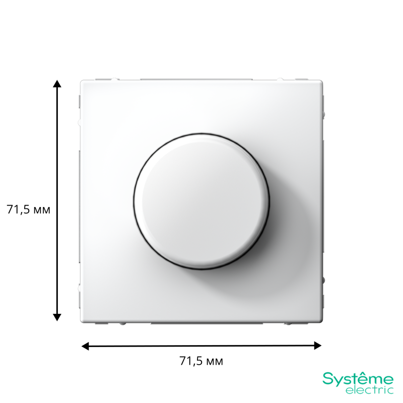 Светорегулятор поворотно-нажимной (диммер) ArtGallery LED RC 400Вт механизм бел. SE GAL000123