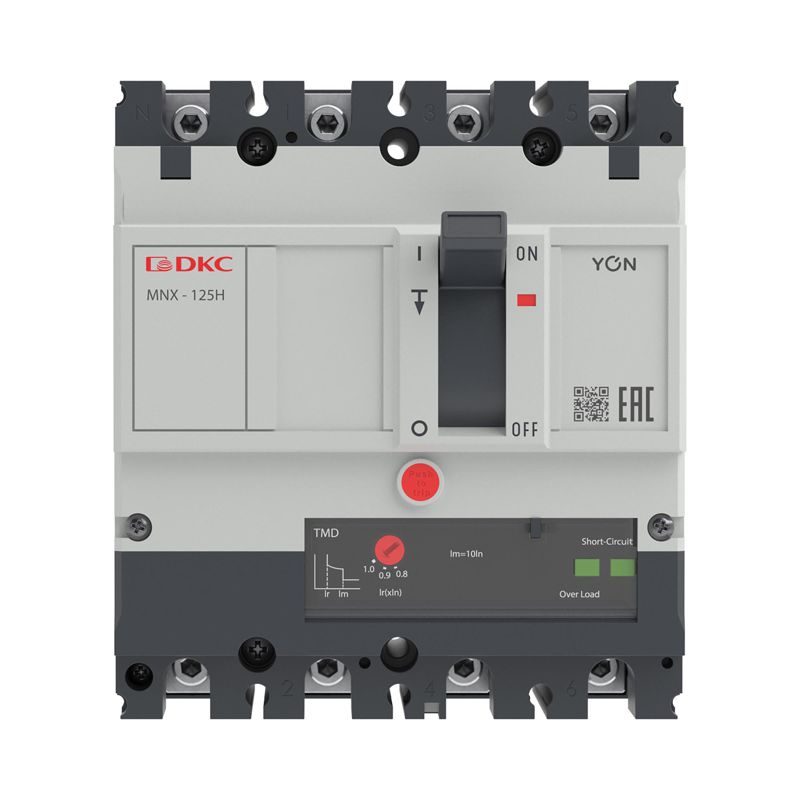 Выключатель автоматический 3N 80А 150кА pro MNX125H при AC415V расцепитель TMD YON MNX125H3NTMD0080