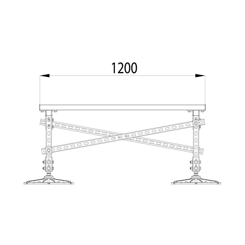 Конструкция опорная для установки оборудования TECHNORAPTOR FOOT 2000х1200 HD КМ TR0246
