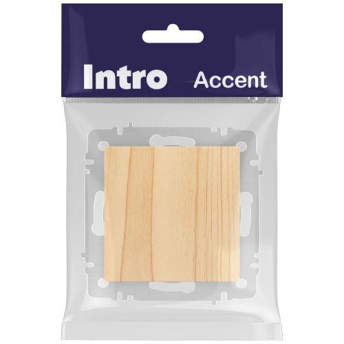 Кнопка Accent 6-109-11 10А-250В IP20 СУ сосна Intro Б0063626