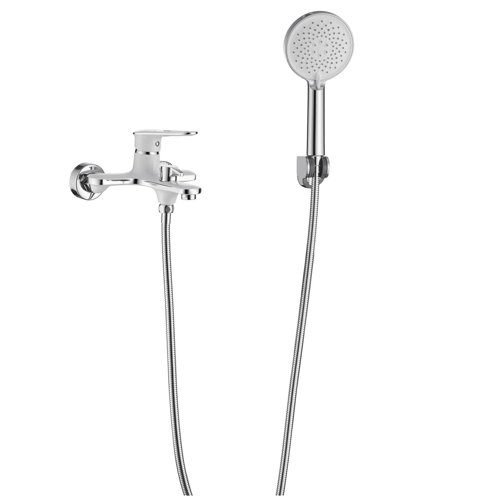 Смеситель для ванны Savol S-600603AW, хром/белый