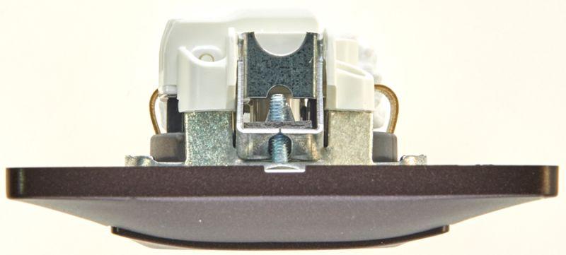 Розетка 1-м СП 1мод. Glossa 16А IP20 с заземл. в сборе шоколад SE GSL000842