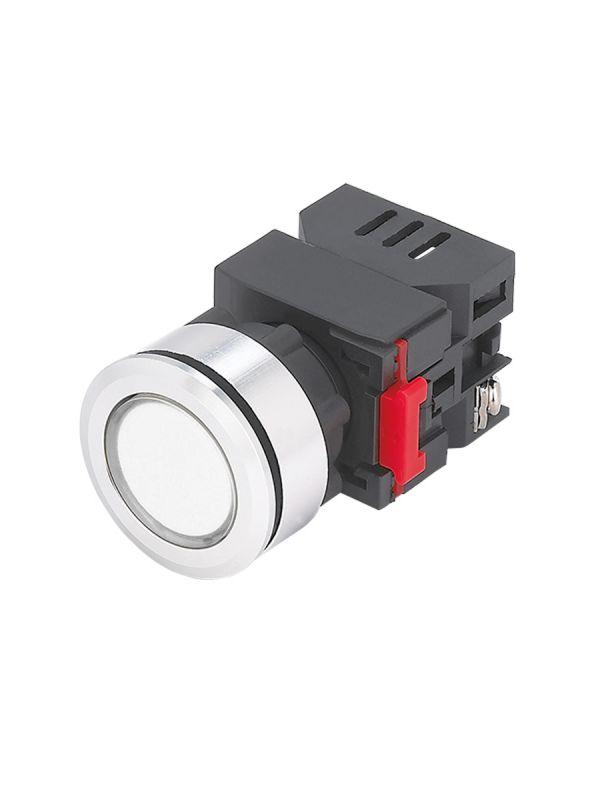 Лампа индикаторная ЛС-30-Б-2-220-65У1 светодиодная матрица d30мм 220В AC/DC IP65 бел. Электротехник ET020023