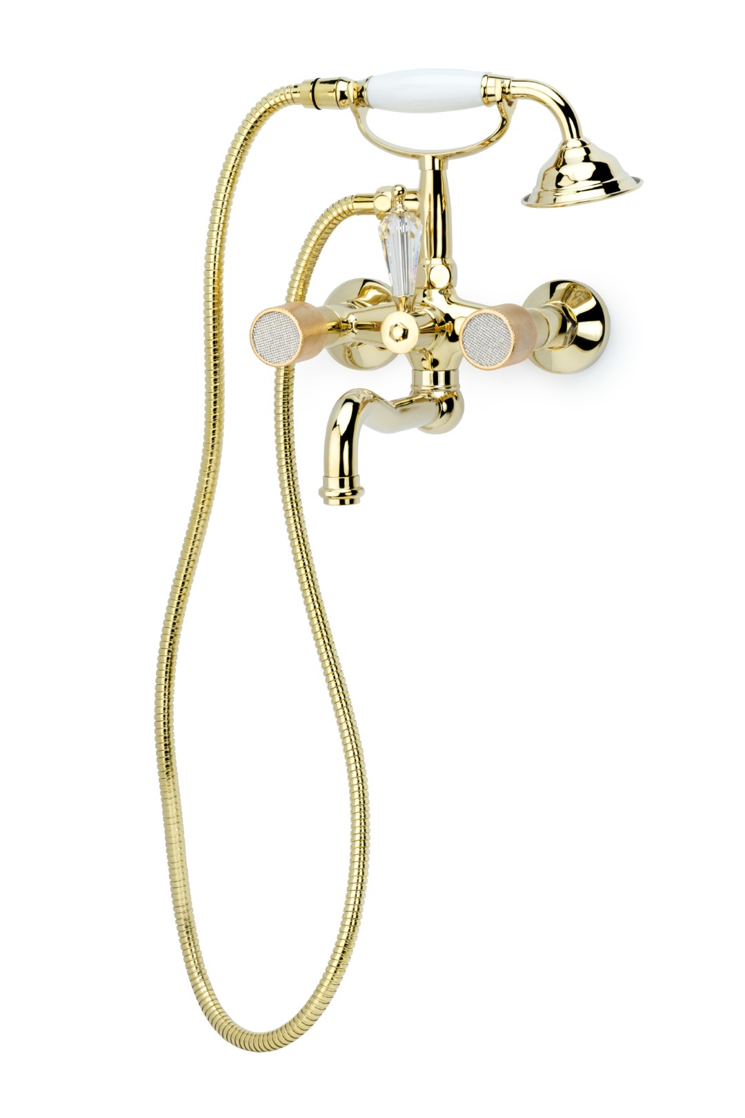 Смеситель для ванны(душ.ком) ROYAL CRYSTAL, золото, переключатель SW