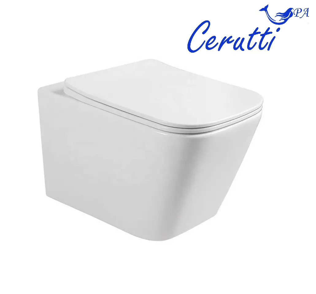 Унитаз MAIELLA Aria MW ТЕРМООБЖИГ (не плёнка) подвесной безободковый белый матовый Ceruttispa CT9164 (500х350х320)