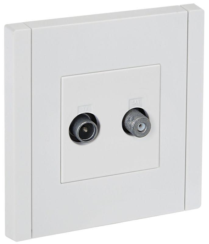 Розетка 2-м TV+SAT FORTE&PIANO FP238 бел. IEK FP-AF20-O-K01