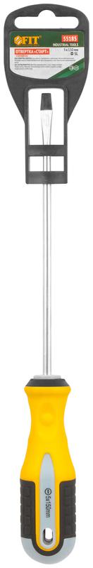 Отвертка "Старт" CrV сталь прорезинен. ручка 5х150мм SL FIT 55185