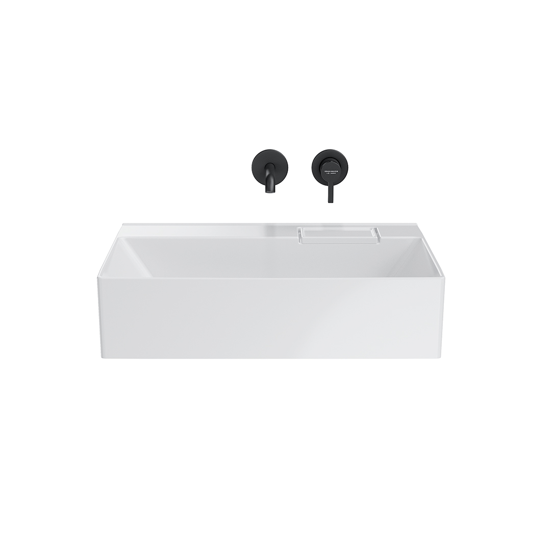 Раковина LOGICA мебельная без отверстий 60, белая глянцевая